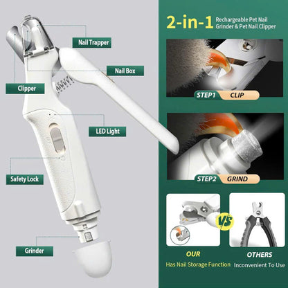 PawsCare Pro 2-in-1 Nail Clipper & Grinder