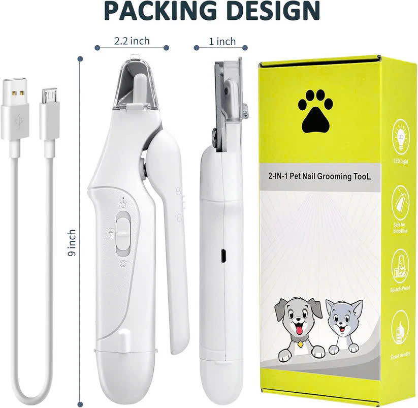 PawsCare Pro 2-in-1 Nail Clipper & Grinder