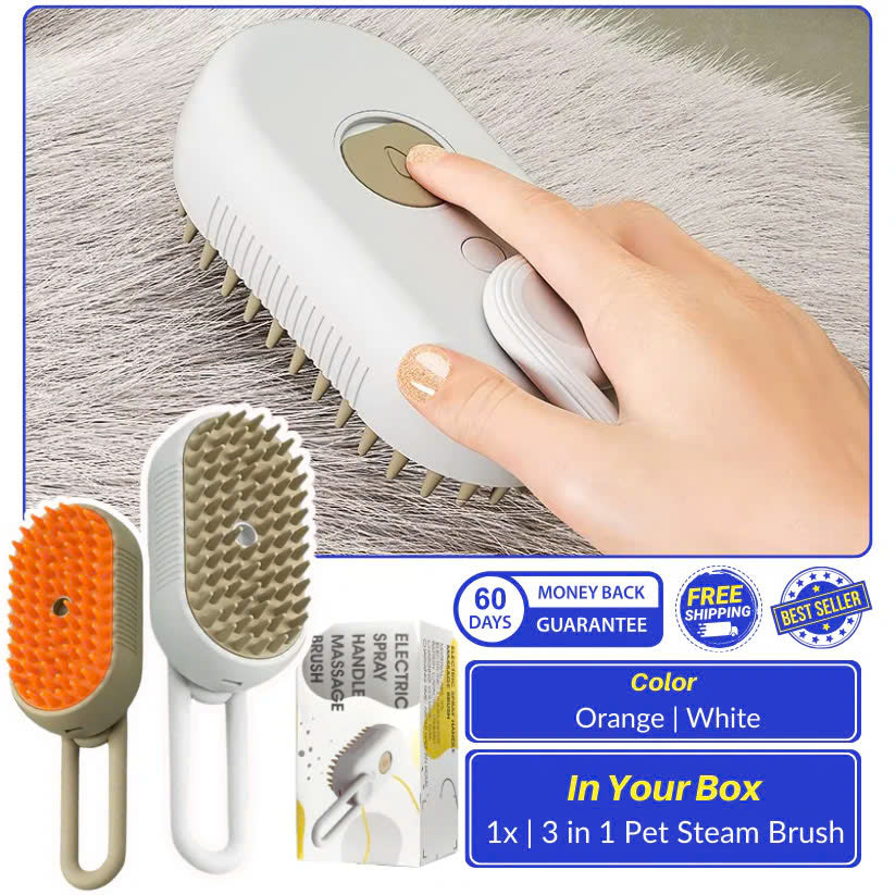 3 in 1 Pet Steam Brush