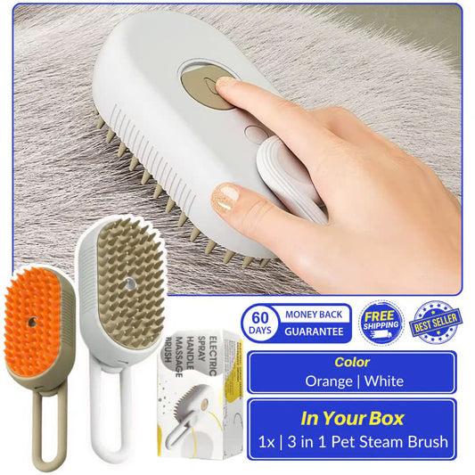 3 in 1 Pet Steam Brush